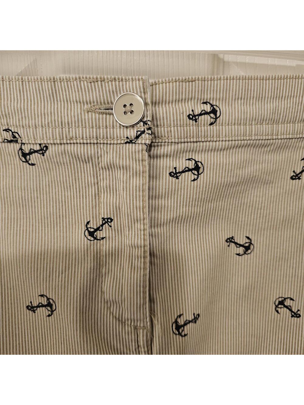 Karen Scott Misses Skort Nautical Anchor Beach Summer Seaside Chic Size 12 - Picture 4 of 8